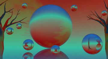 Картинка 3д+графика шары+ balls шары фон