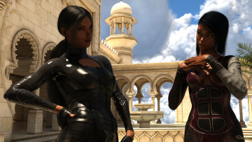 Картинка 3д+графика люди+ people фон девушки взгляд