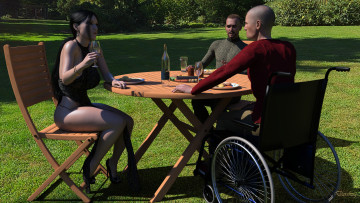 Картинка 3д+графика люди+ people фон взгляд девушка