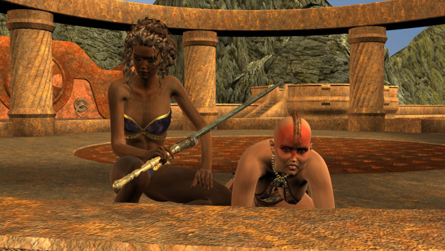 Обои картинки фото 3д графика, фантазия , fantasy, фон, взгляд, девушка