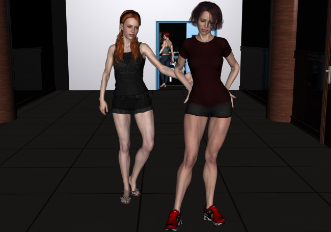 Обои картинки фото 3д графика, люди , people, фон, взгляд, девушки