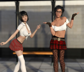 Картинка 3д+графика люди+ people фон взгляд девушки