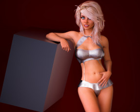 Картинка 3д+графика люди+ people взгляд девушка фон