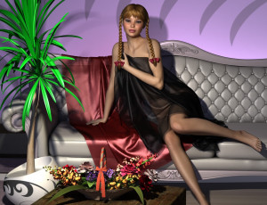 Картинка 3д+графика люди+ people фон взгляд девушка