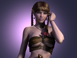 Картинка 3д+графика эльфы+ elves эльфийка взгляд фон