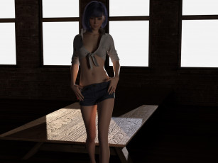 Картинка 3д+графика люди+ people фон взгляд девушка