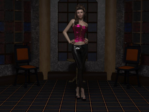 Картинка 3д+графика люди+ people фон взгляд девушка