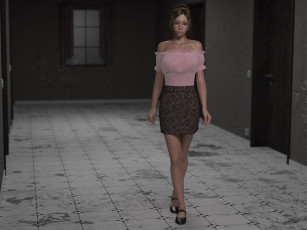 Картинка 3д+графика люди+ people фон взгляд девушка