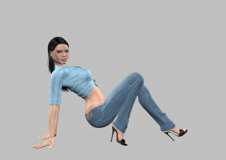 Картинка 3д+графика люди+ people фон взгляд девушка