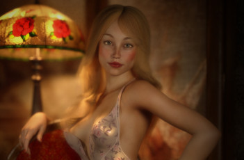 Картинка 3д+графика люди+ people фон взгляд девушка