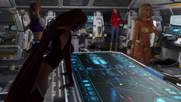 Картинка 3д+графика фантазия+ fantasy фон взгляд девушка