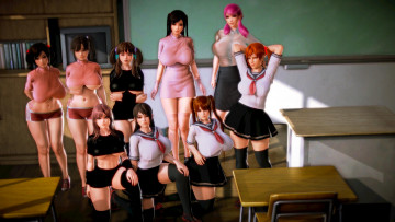 Картинка 3д+графика люди+ people фон взгляд девушки