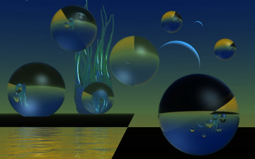 Картинка 3д+графика шары+ balls шары фон