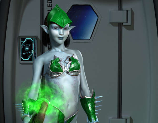 Обои картинки фото 3д графика, эльфы , elves, эльфийка, взгляд, фон