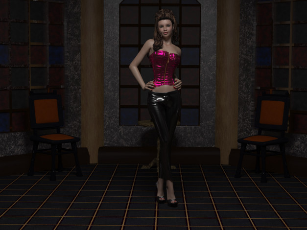 Обои картинки фото 3д графика, люди , people, фон, взгляд, девушка