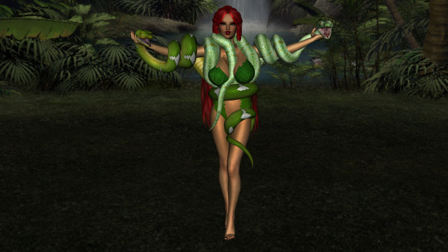 Обои картинки фото 3д графика, фантазия , fantasy, фон, взгляд, девушка