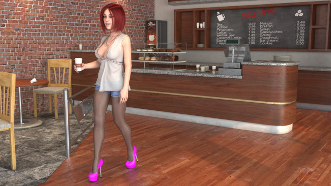 Обои картинки фото 3д графика, люди , people, девушка, взгляд, фон