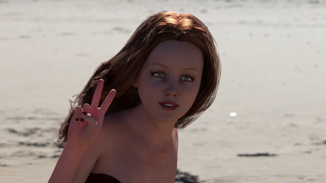 Обои картинки фото 3д графика, портрет , portraits, фон, взгляд, девушка