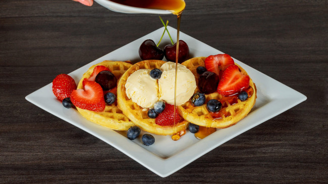 Обои картинки фото еда, блины,  оладьи, вафли