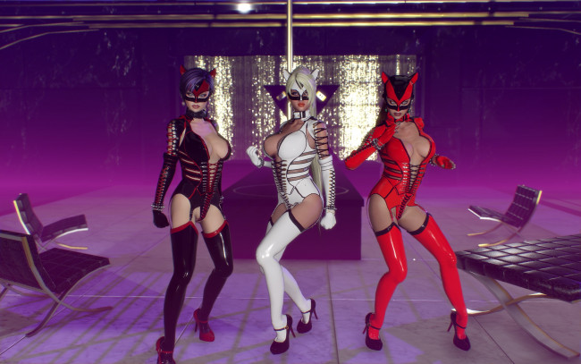 Обои картинки фото 3д графика, фантазия , fantasy, фон, взгляд, девушки