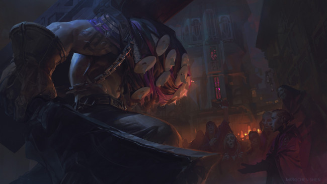 Обои картинки фото edgelord, видео игры, ---другое, люди, город, маски