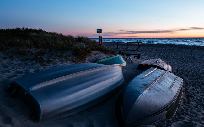 Обои картинки фото корабли, лодки,  шлюпки, пляж, закат