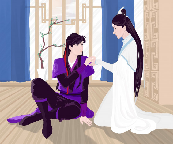 Обои картинки фото аниме, mo dao zu shi, вэй, усянь, лань, ванцзы