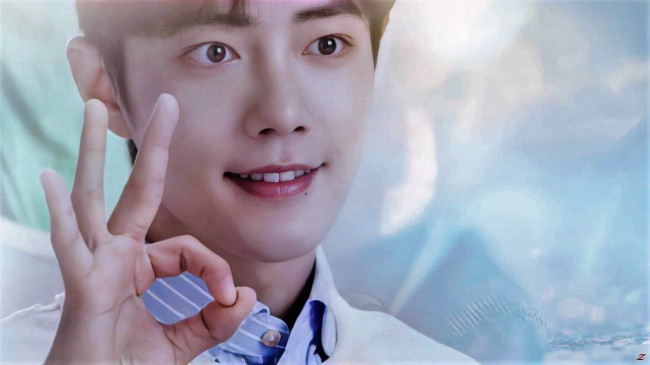 Обои картинки фото мужчины, xiao zhan, актер, лицо, жест