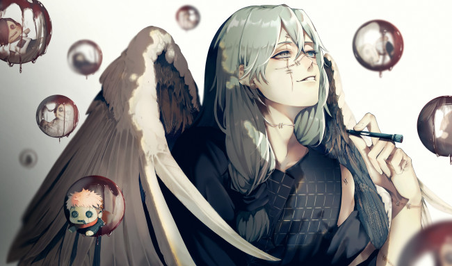 Обои картинки фото аниме, jujutsu kaisen, магическая, битва