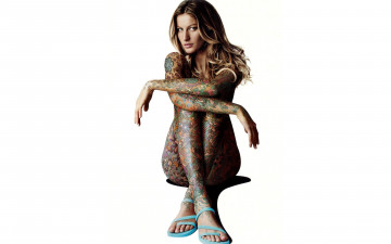 Картинка девушки gisele+bundchen модель бодиарт