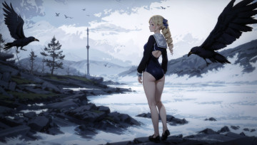 обоя аниме, пейзажи,  природа, нейросети, графика, нейроарт, ai, art, нейронные, сети, рисунки, нейро, искусство, нейрографика, graphics, neuroart, neural, networks, drawings, neuro, neurography