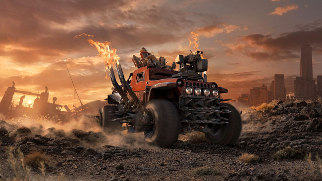 Обои картинки фото видео игры, crossout, техника, машина, развалины