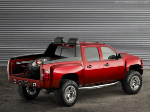 Картинка sema 2006 dale earnhardt big red chevrolet silverado автомобили custom pick up