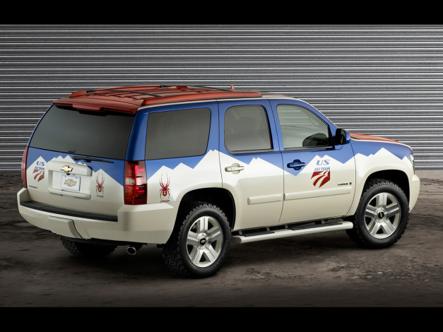 Обои картинки фото 2007, us, ski, team, chevrolet, tahoe, автомобили, custom, 5dr, off, road