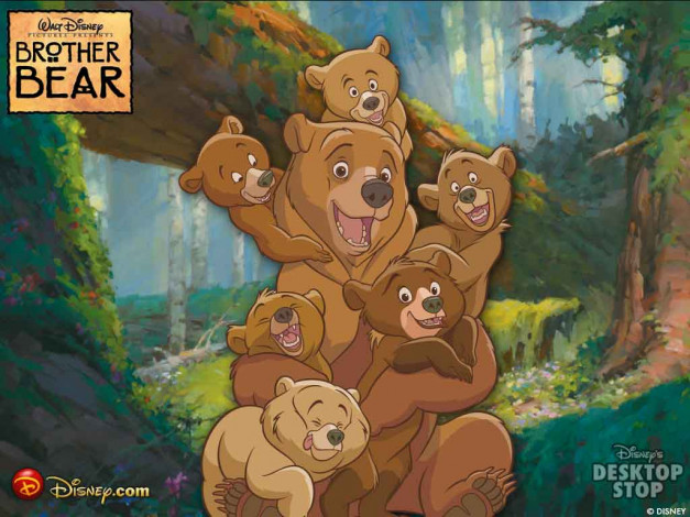 Обои картинки фото мультфильмы, brother, bear
