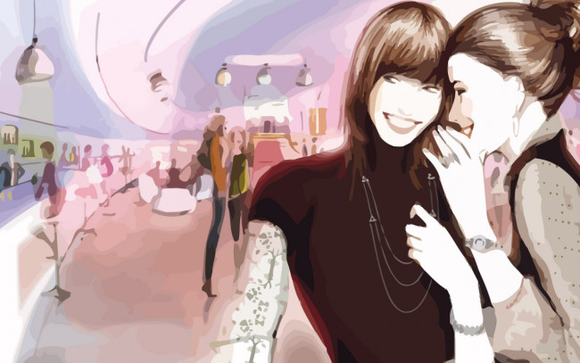 Обои картинки фото рисованные, люди