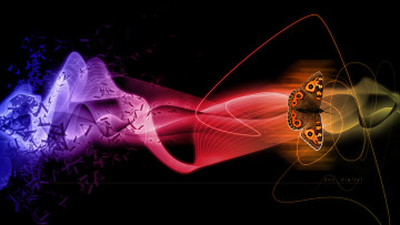 Картинка 3д графика animals животные бабочка креатив