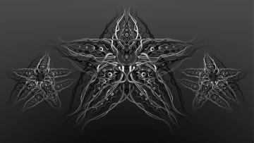 Картинка 3д графика fractal фракталы линии изгиби круги