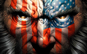 Картинка росомаха рисованные комиксы wolverine лицо x-men комикс comics флаг люди икс