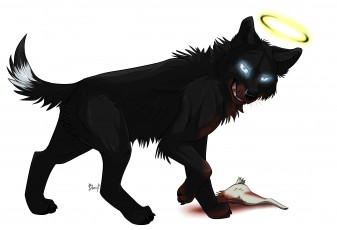 Картинка рисованные животные сказочные мифические волк