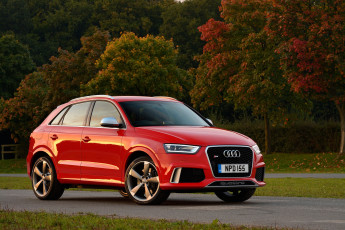 Картинка 2013 audi rs q3 автомобили дорога лес