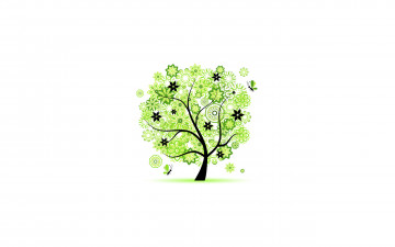 Картинка рисованные минимализм дерево