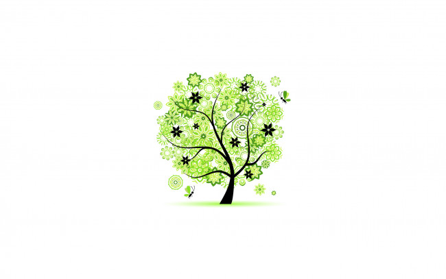 Обои картинки фото рисованные, минимализм, дерево