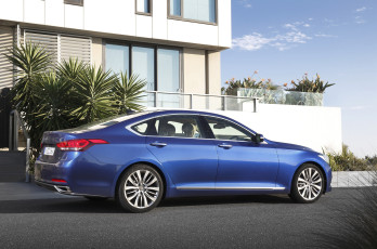 Картинка автомобили hyundai dh au-spec genesis синий 2014г