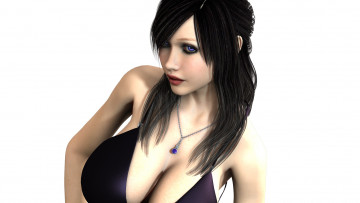 Картинка 3д+графика портрет+ portraits взгляд девушка фон