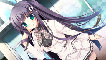 Картинка аниме kimi+no+tonari+de+koishiteru костюм взгляд брюнетка девушка