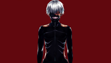 Картинка аниме tokyo+ghoul tokyo ghoul токийский гуль ken kaneki фон красный