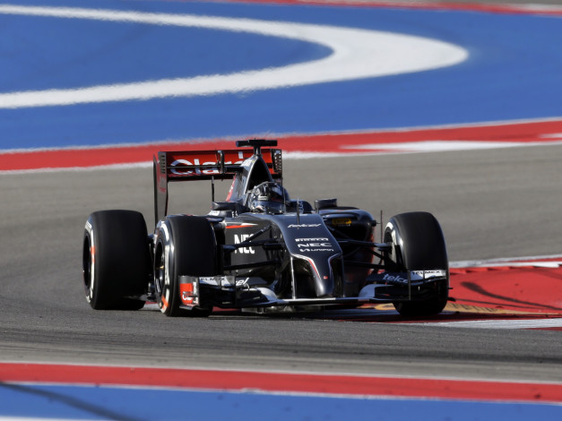 Обои картинки фото спорт, формула 1, гонка, скорость, трек, 2014г, c33, sauber