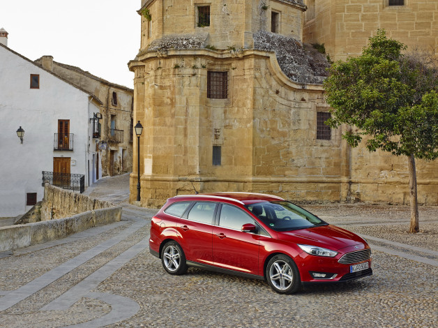 Обои картинки фото 2014 ford focus sw, автомобили, ford, focus, красный