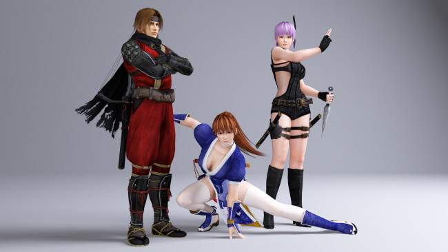 Обои картинки фото 3д графика, аниме , anime, фон, девушки, мужчина